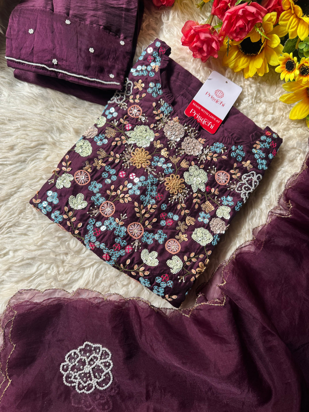 Designer Embroidered kurta Bottom  with dupatta