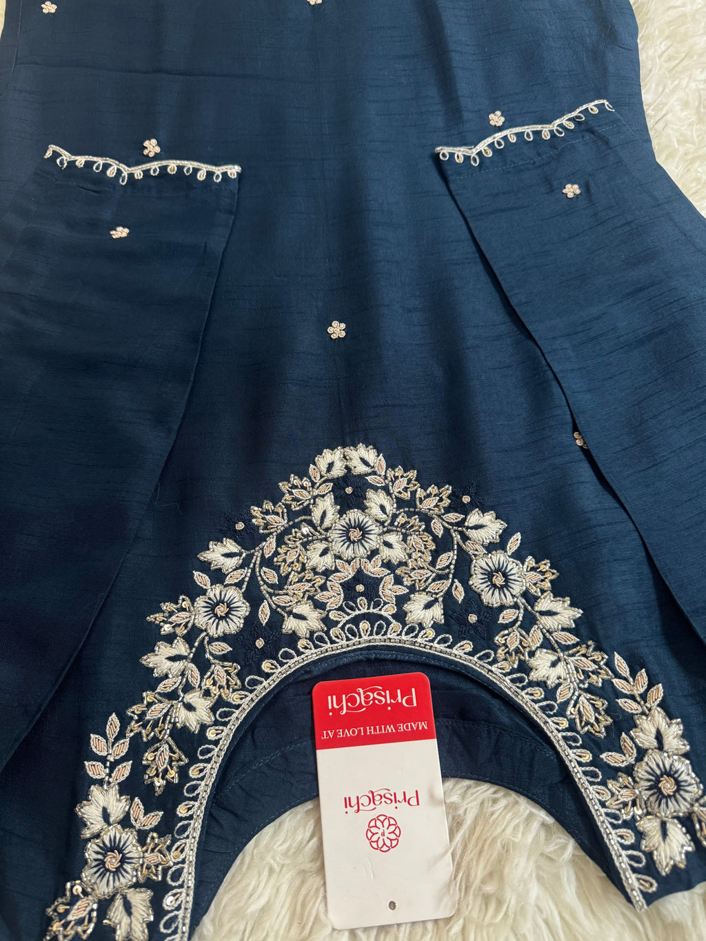 Embroidered kurta Bottom  with dupatta
