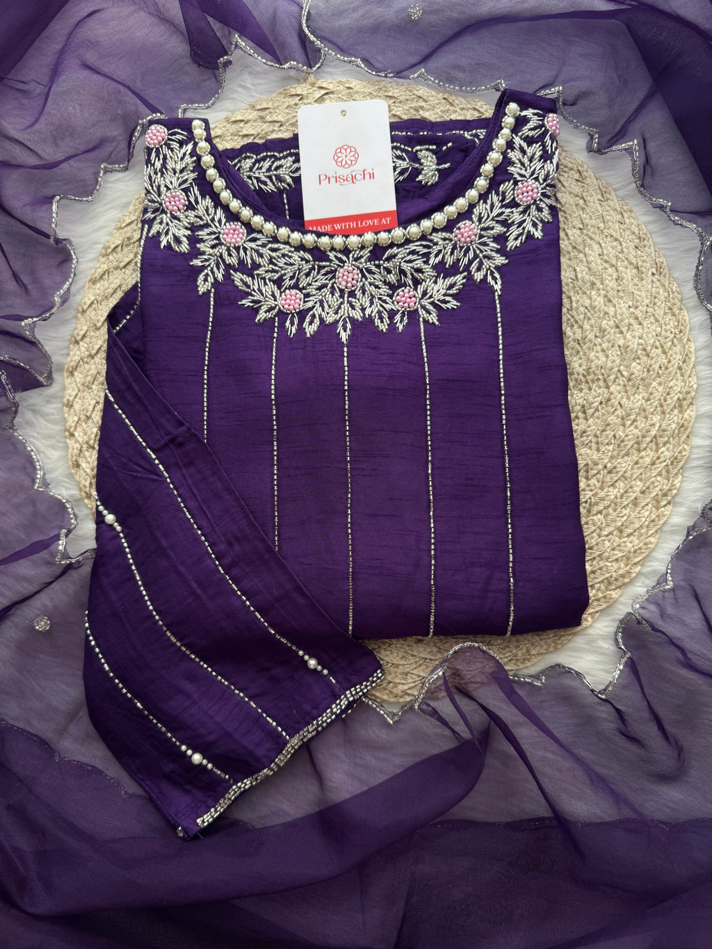 Embroidered kurta Pant  with dupatta
