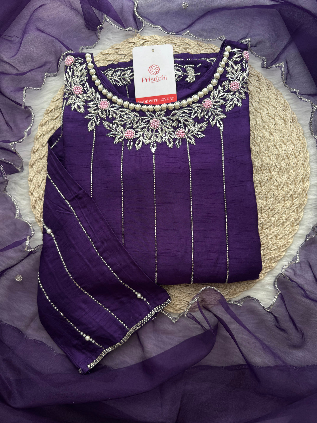 Embroidered kurta Pant  with dupatta