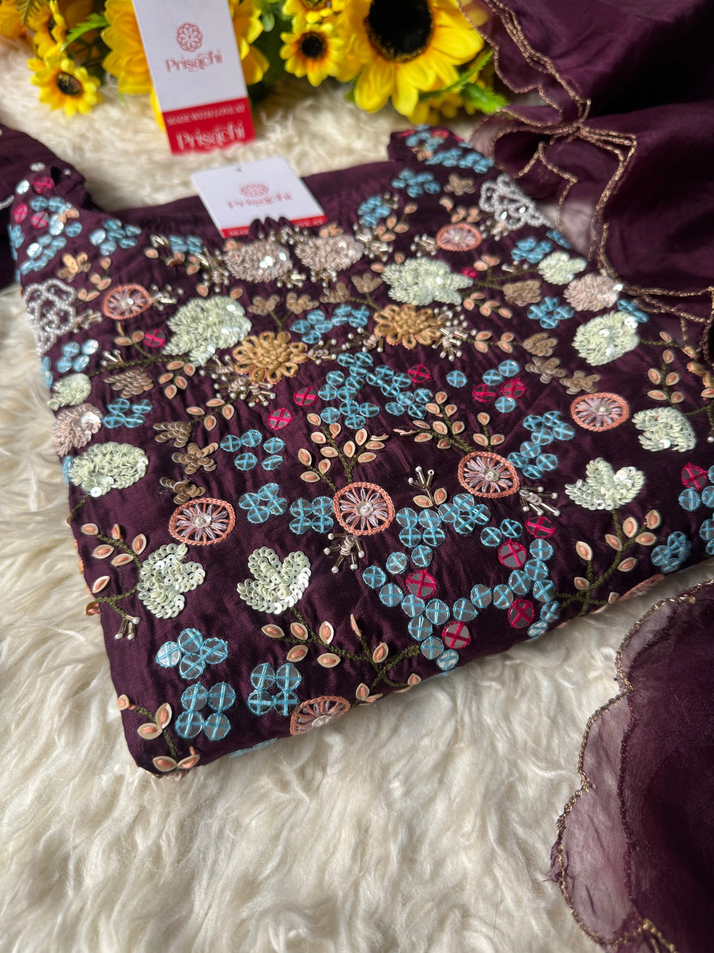 Designer Embroidered kurta Bottom  with dupatta