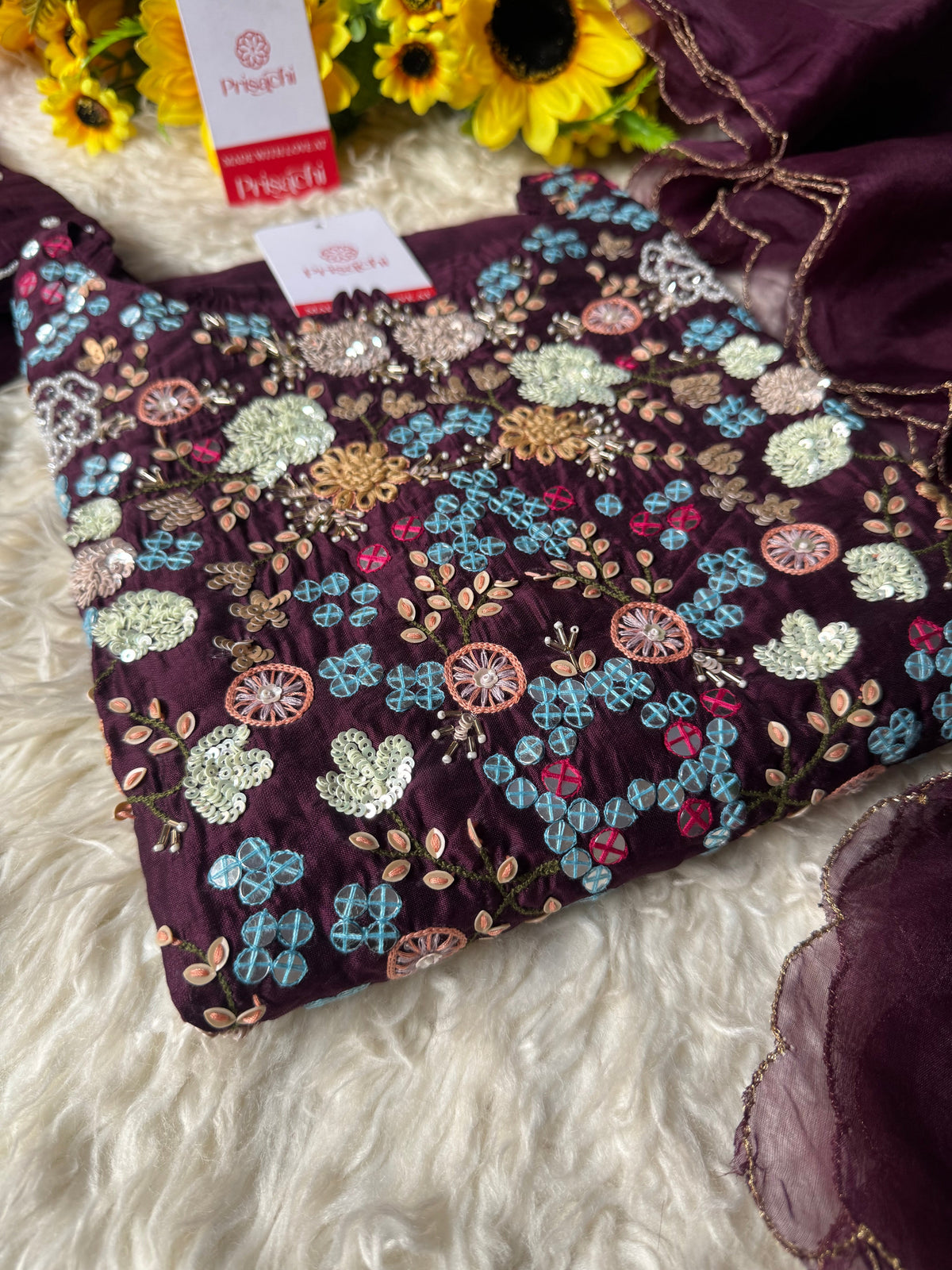 Designer Embroidered kurta Bottom  with dupatta