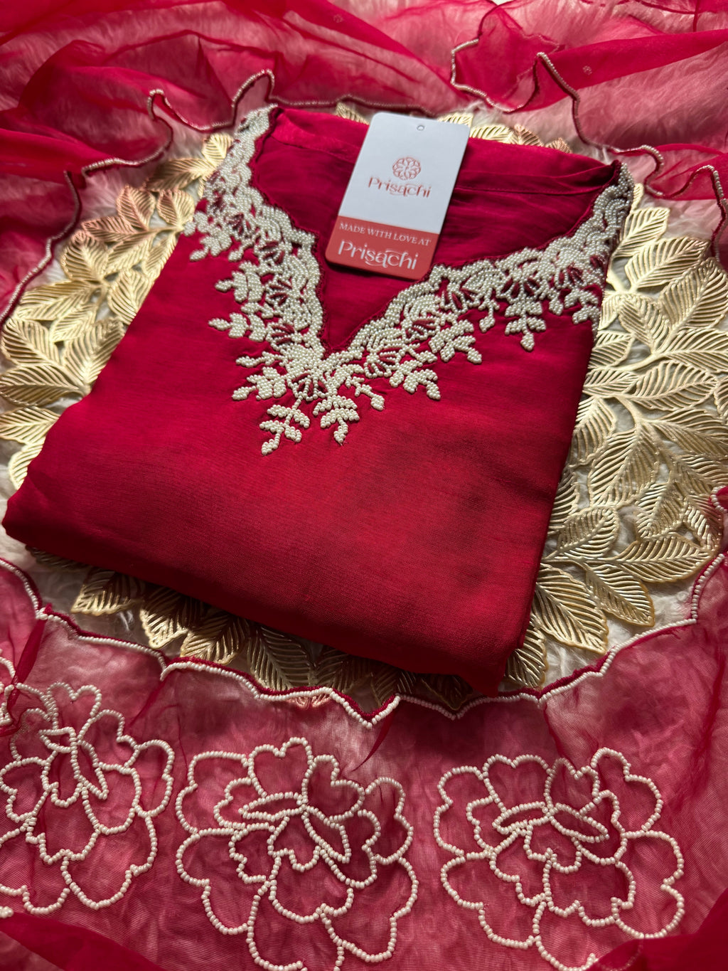 pink Embroidered kurta Pant  with dupatta