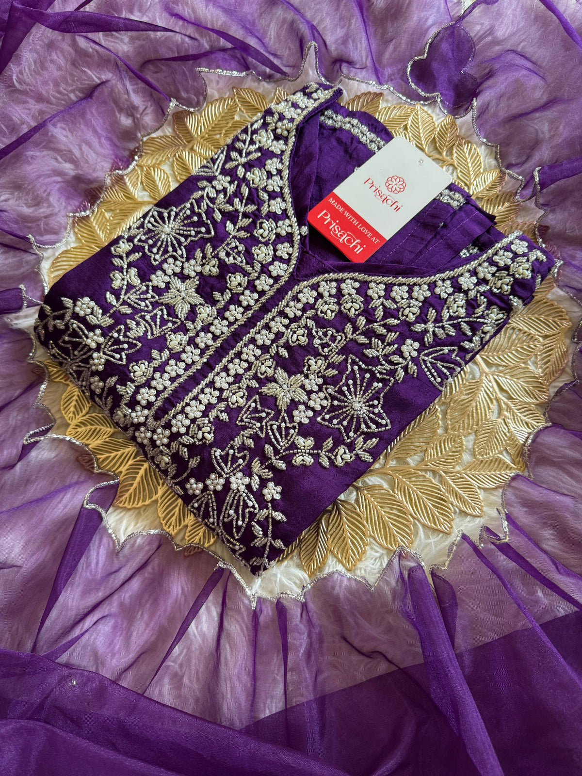 Maslin Designer Embroidered kurta set with dupatta
