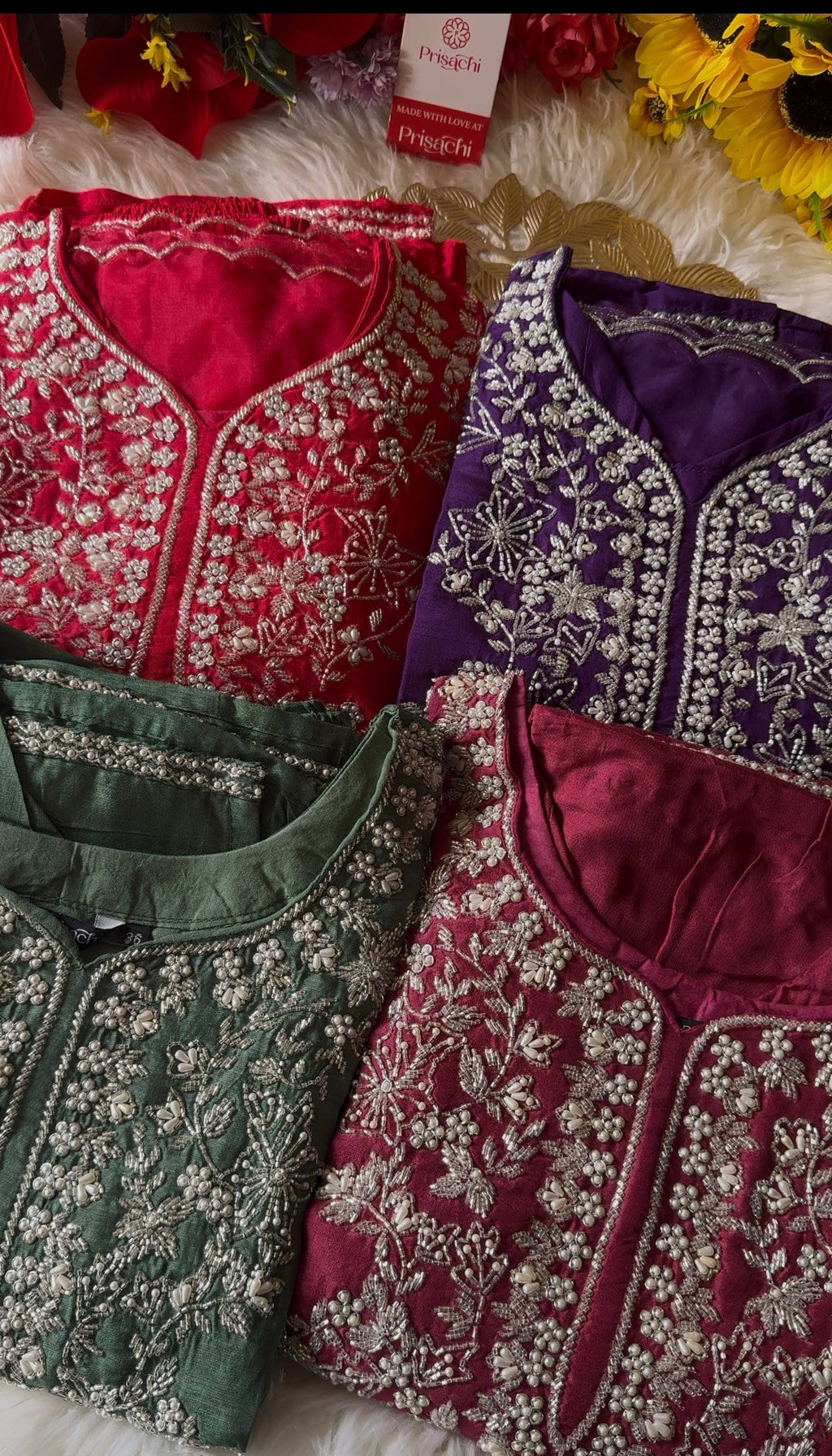 Maslin Designer Embroidered kurta set with dupatta