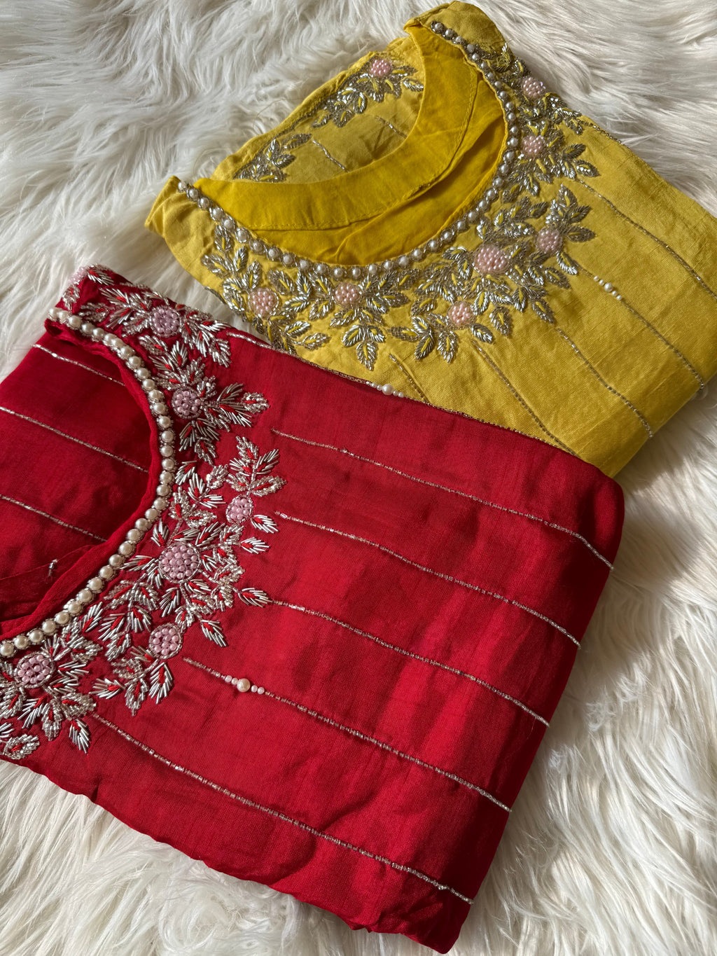 Yellow Embroidered kurta set with dupatta