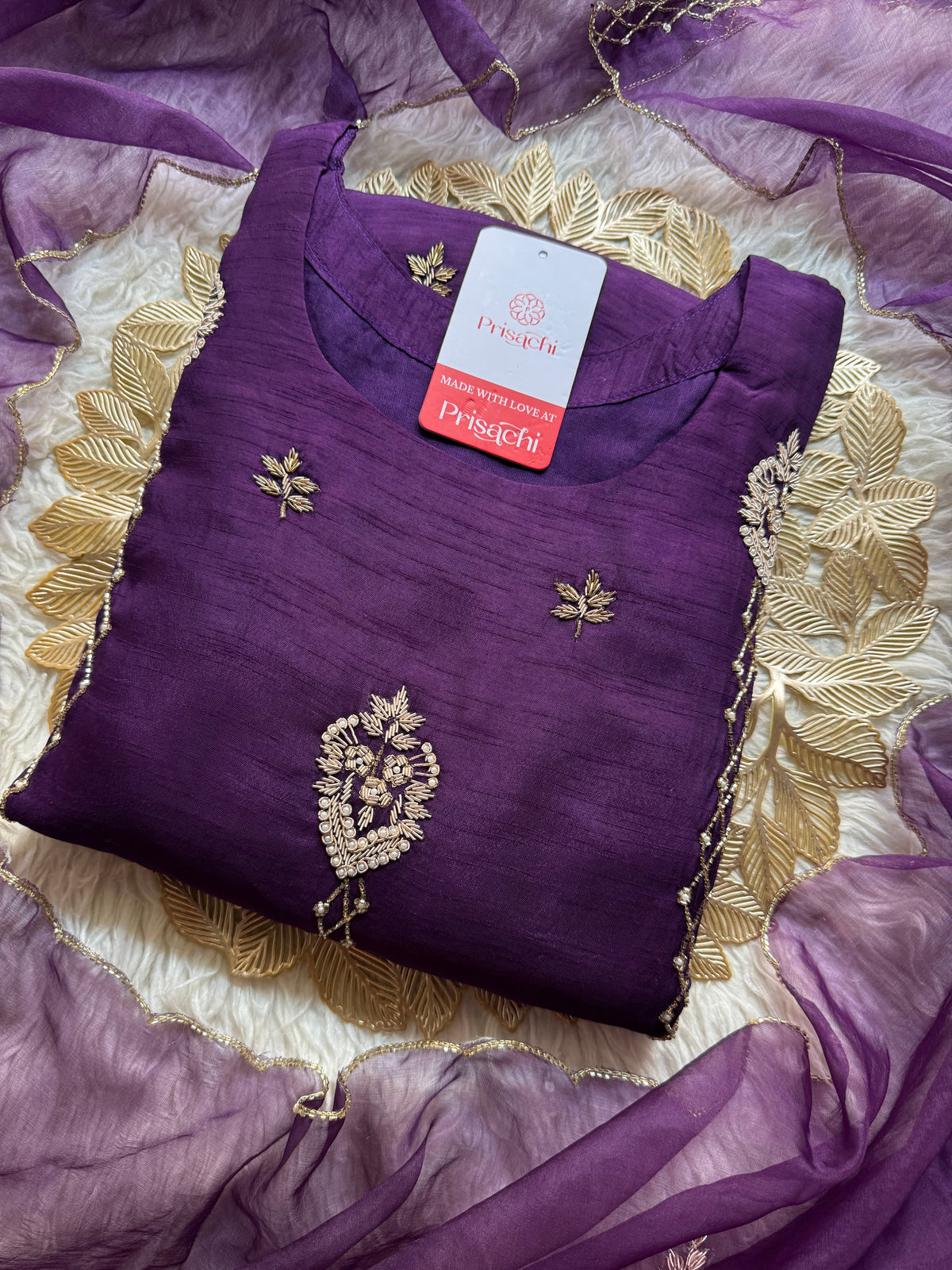 Designer Embroidered kurta set with dupatta