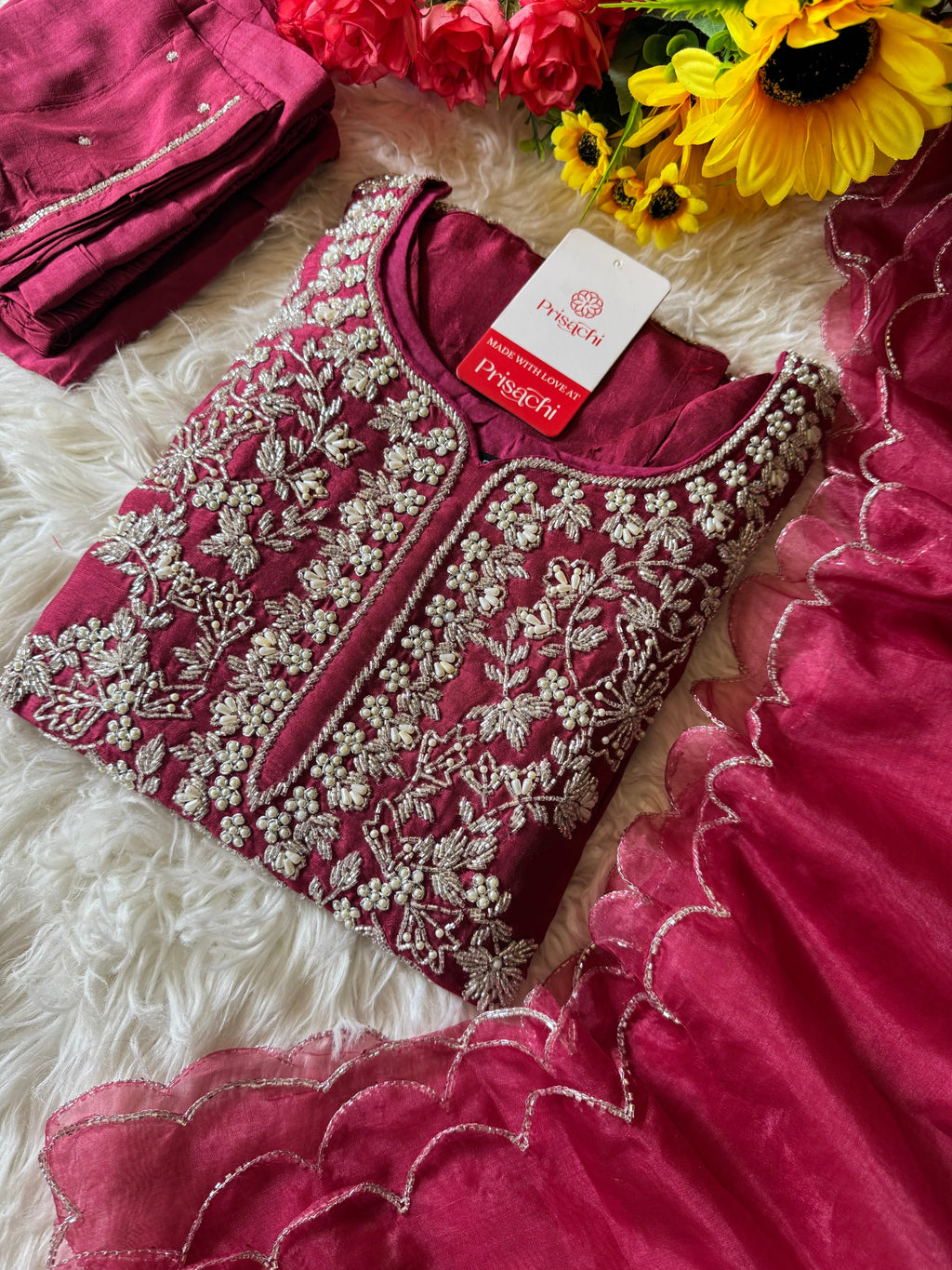 Designer Embroidered kurta pant with dupatta