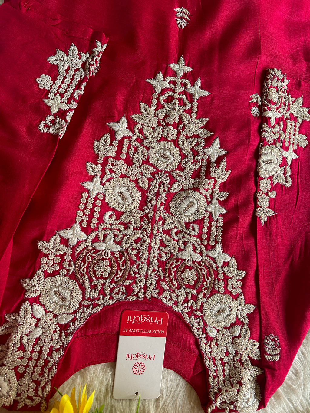 Orange Embroidered Kurta bottom With Dupatta