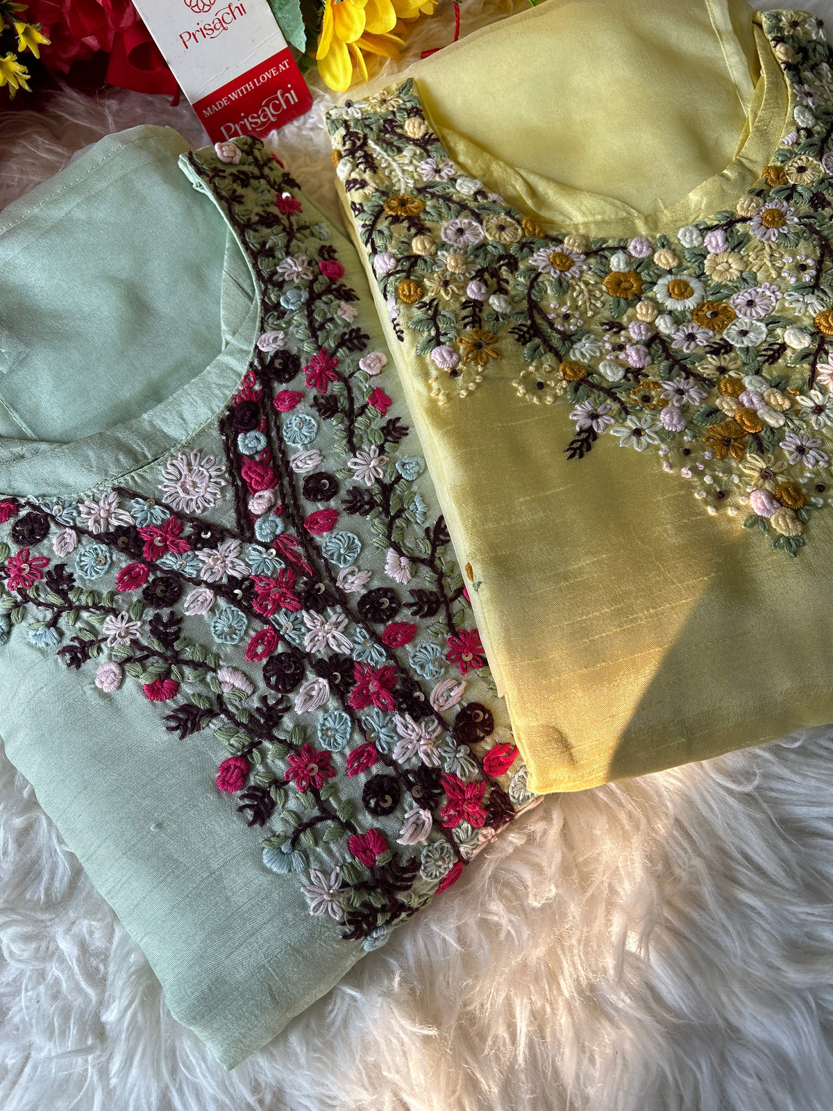 Yellow Designer Kurti bottom with Dupttaa