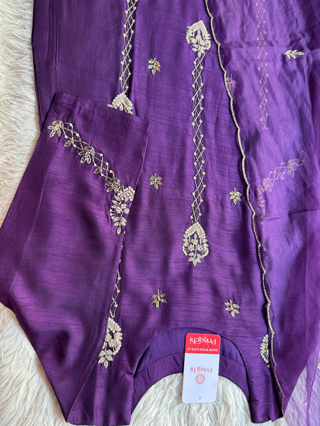 Designer Embroidered kurta set with dupatta