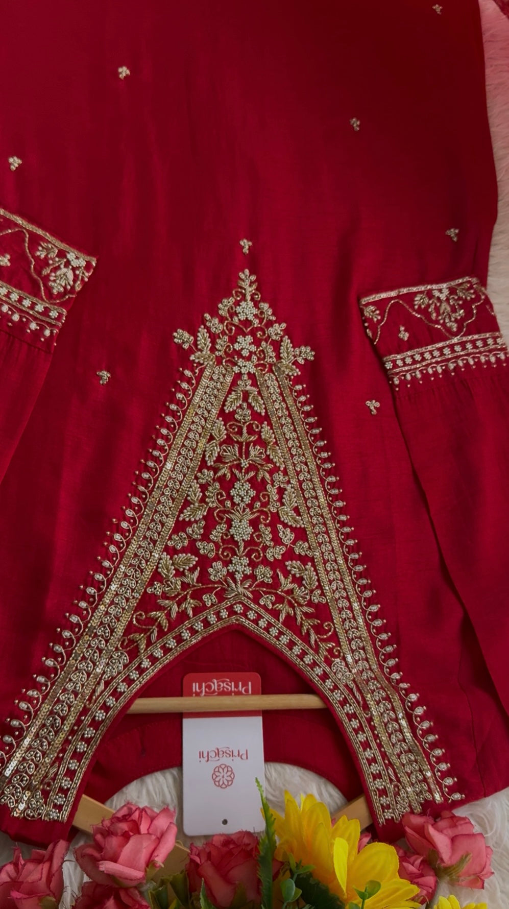Pink Embroidered kurta Pant  with dupatta