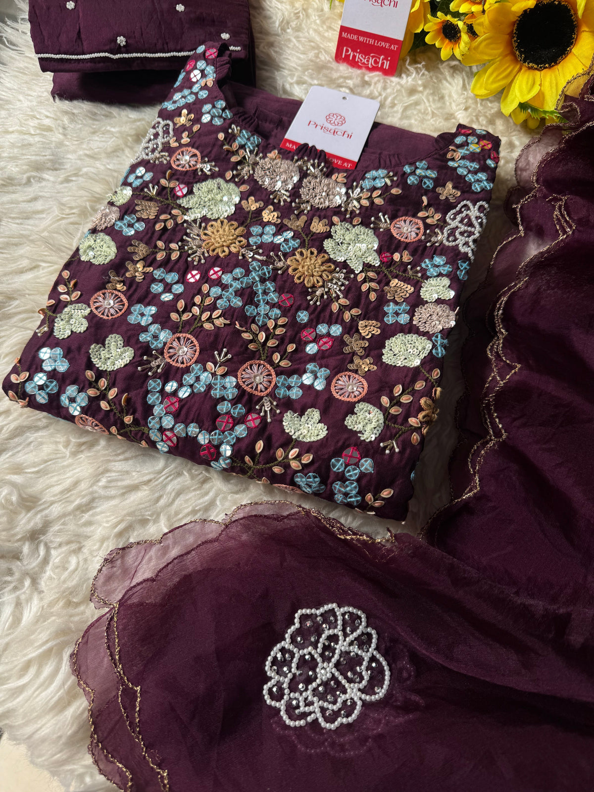 Designer Embroidered kurta Bottom  with dupatta