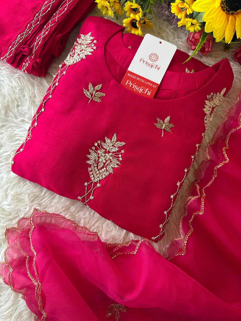 Designer Embroidered kurta set with dupatta