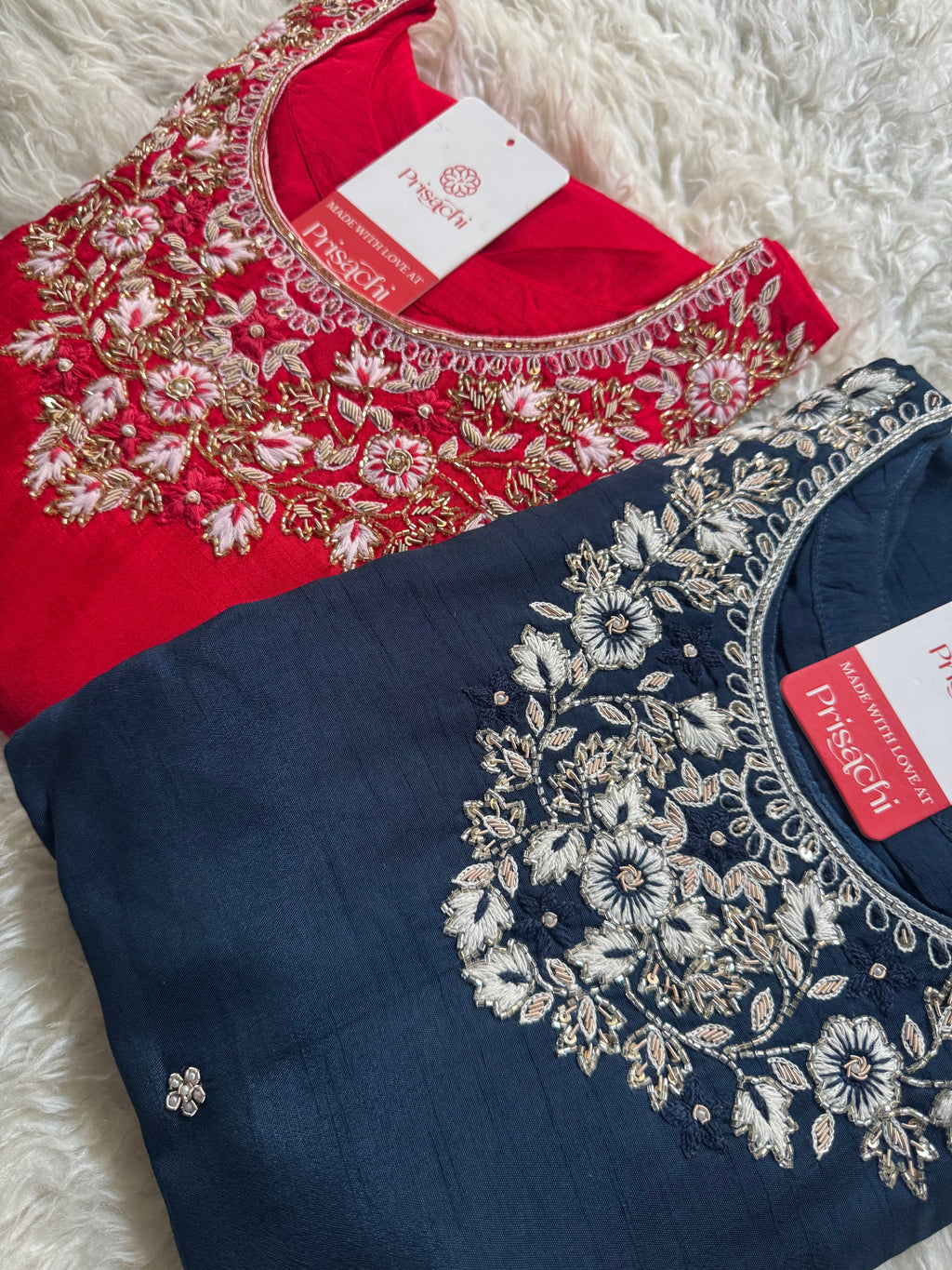 Blue embroidered kurta Bottom  with dupatta