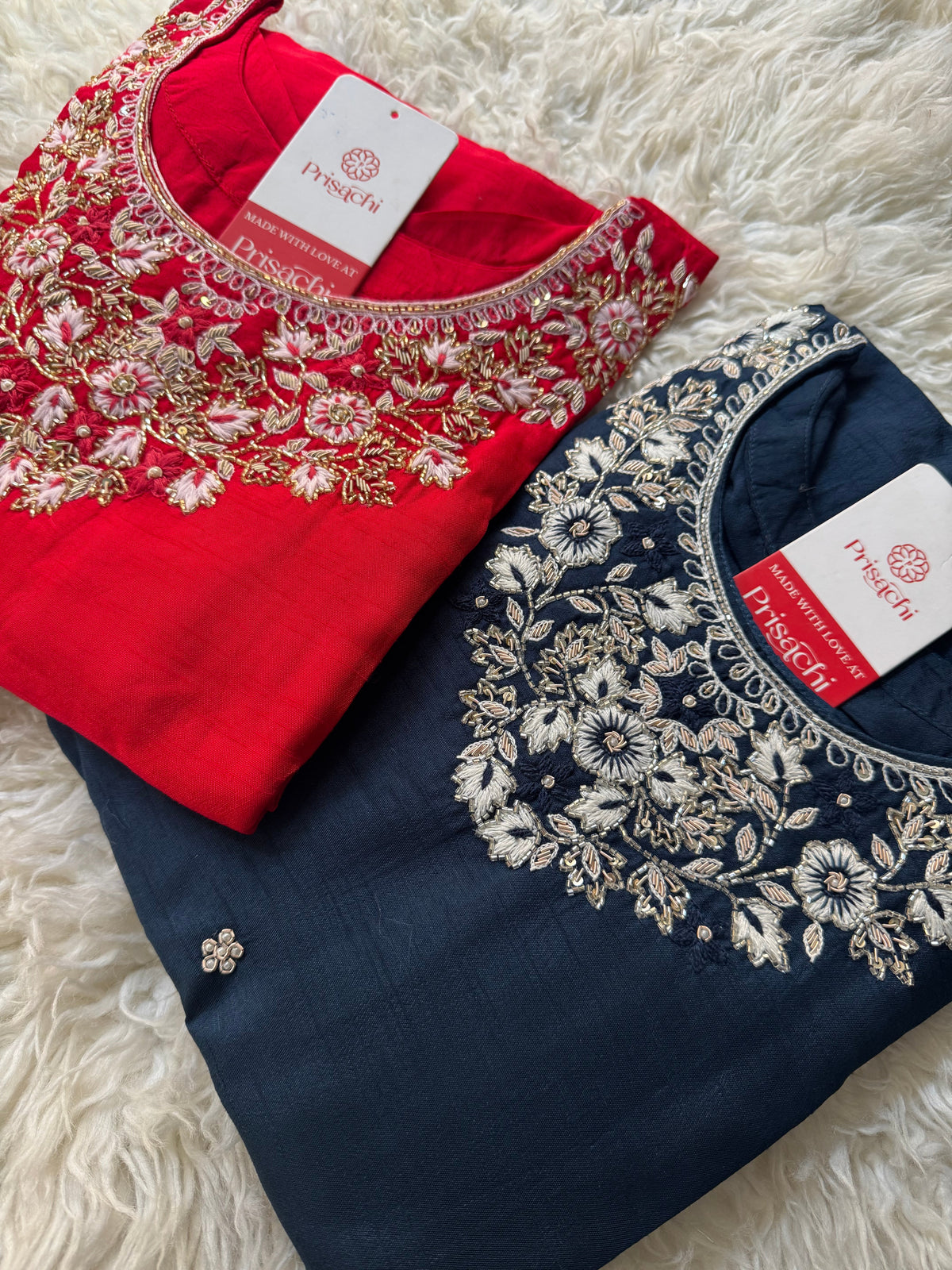 Blue embroidered kurta Bottom  with dupatta