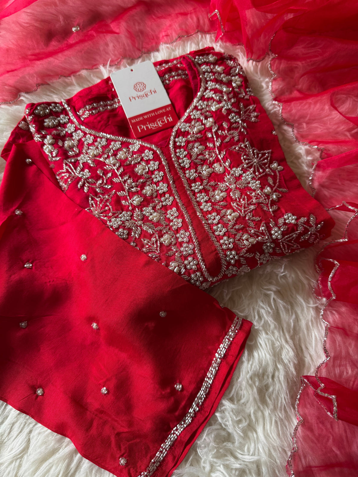 Purple Embroidered kurta bottom with dupatta