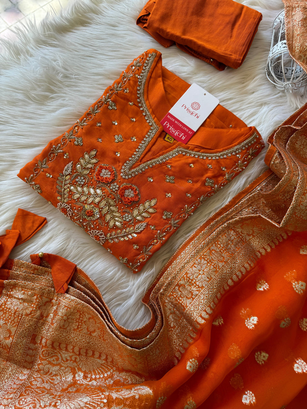Embroidered Kurta bottom With Dupatta