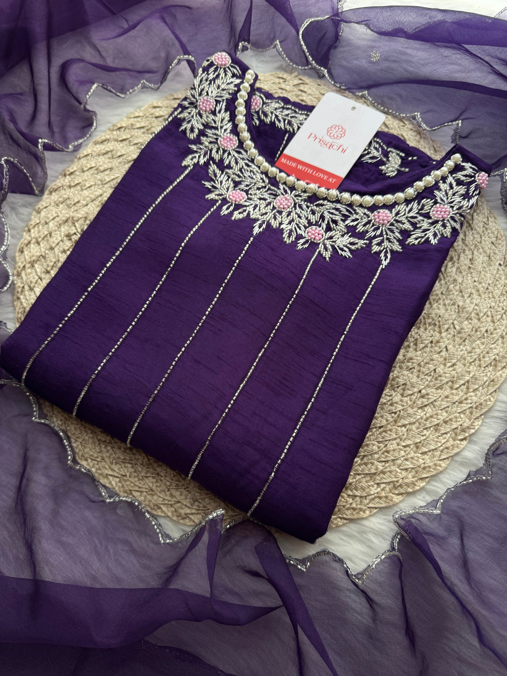 Embroidered kurta Pant  with dupatta