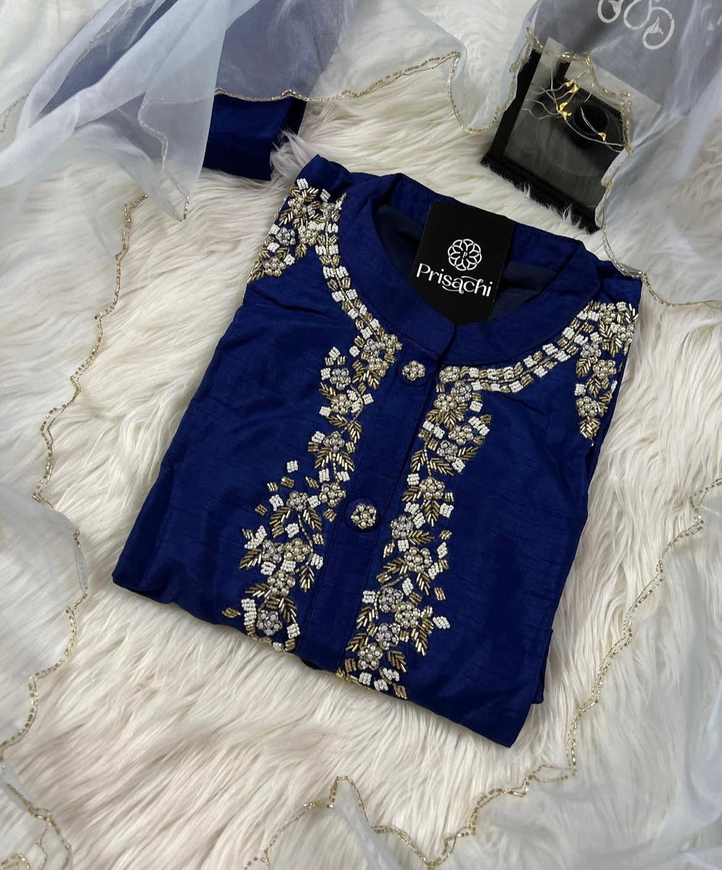 Designer Embroidered Ethnic kurta set with dupatta and pants