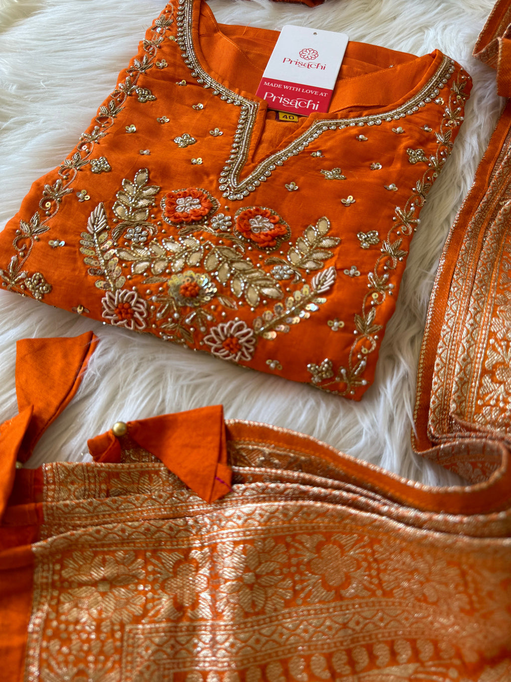 Embroidered Kurta bottom With Dupatta
