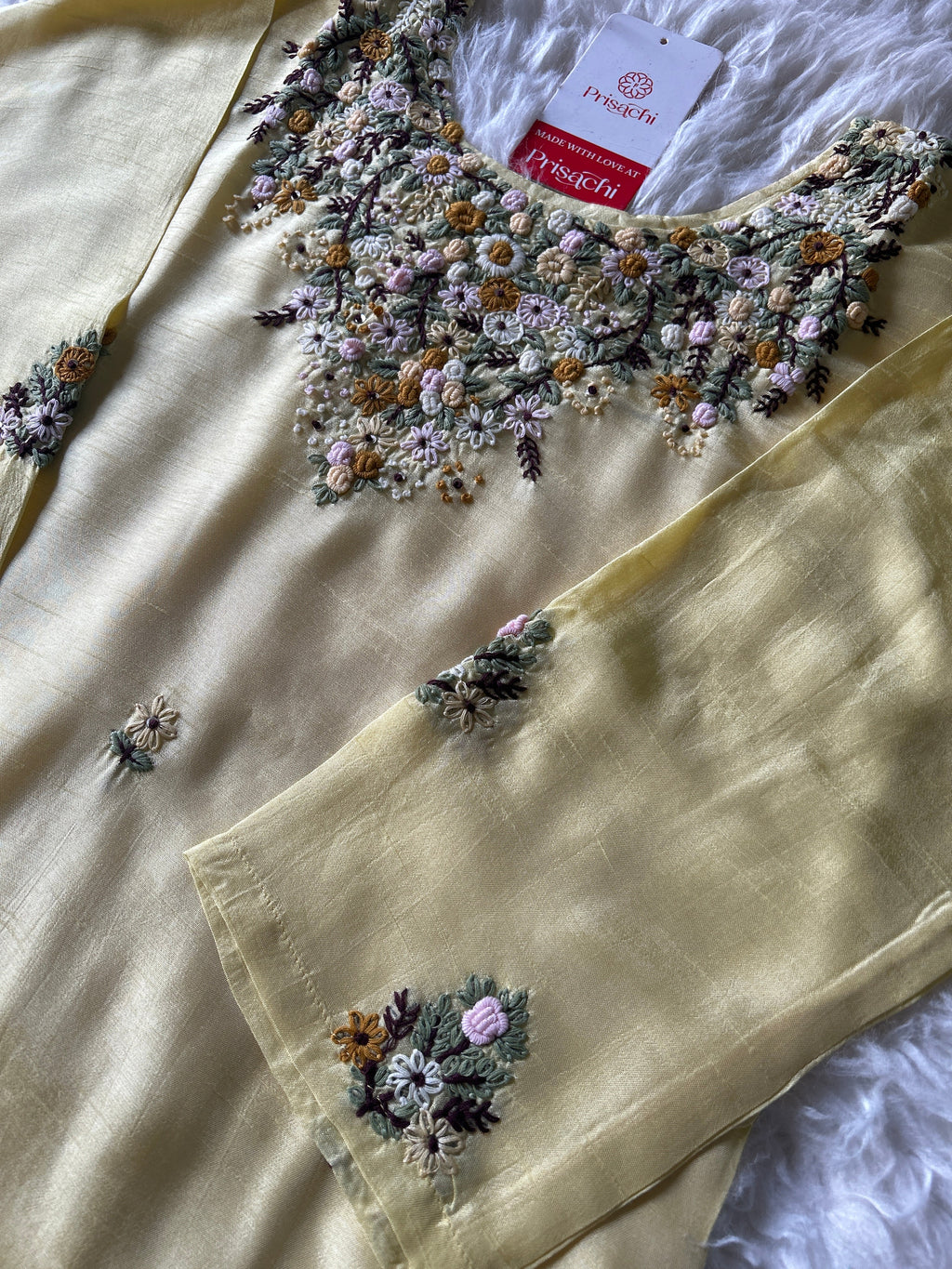 Yellow Designer Kurti bottom with Dupttaa