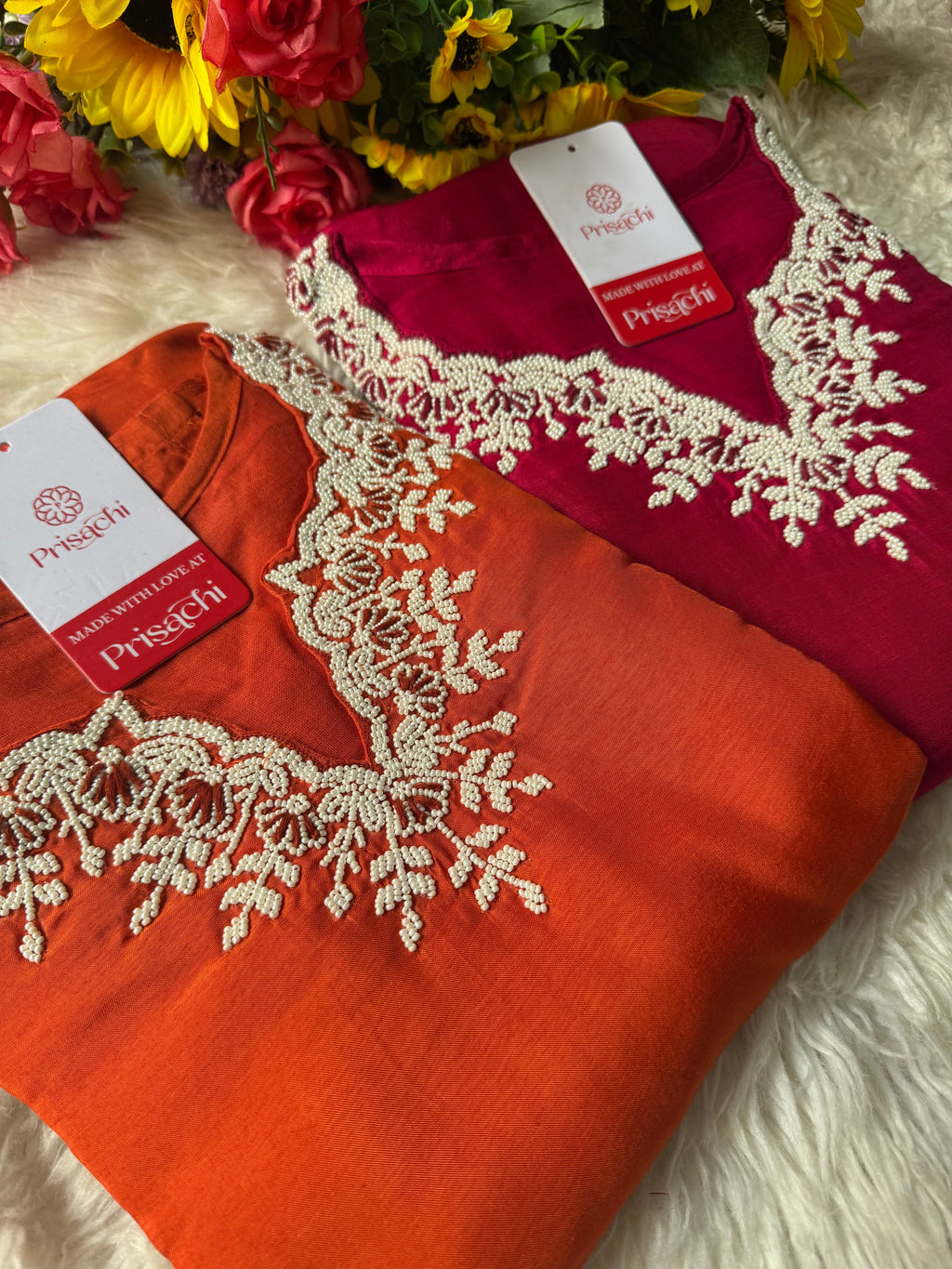 Orange Embroidered kurta Pant  with dupatta