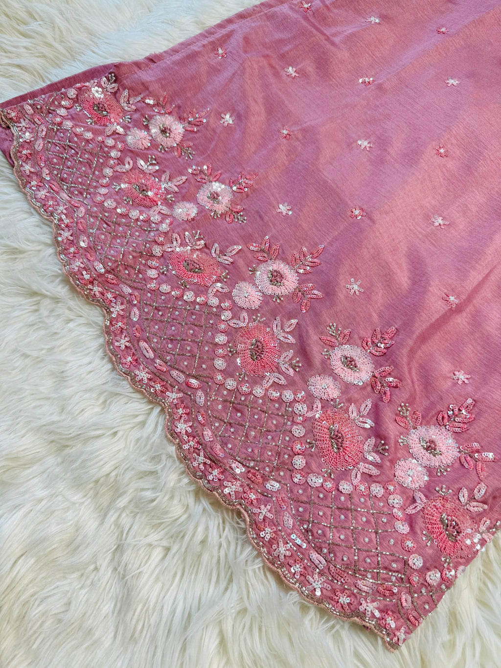 Designer neck embroidered kurta set with dupatta