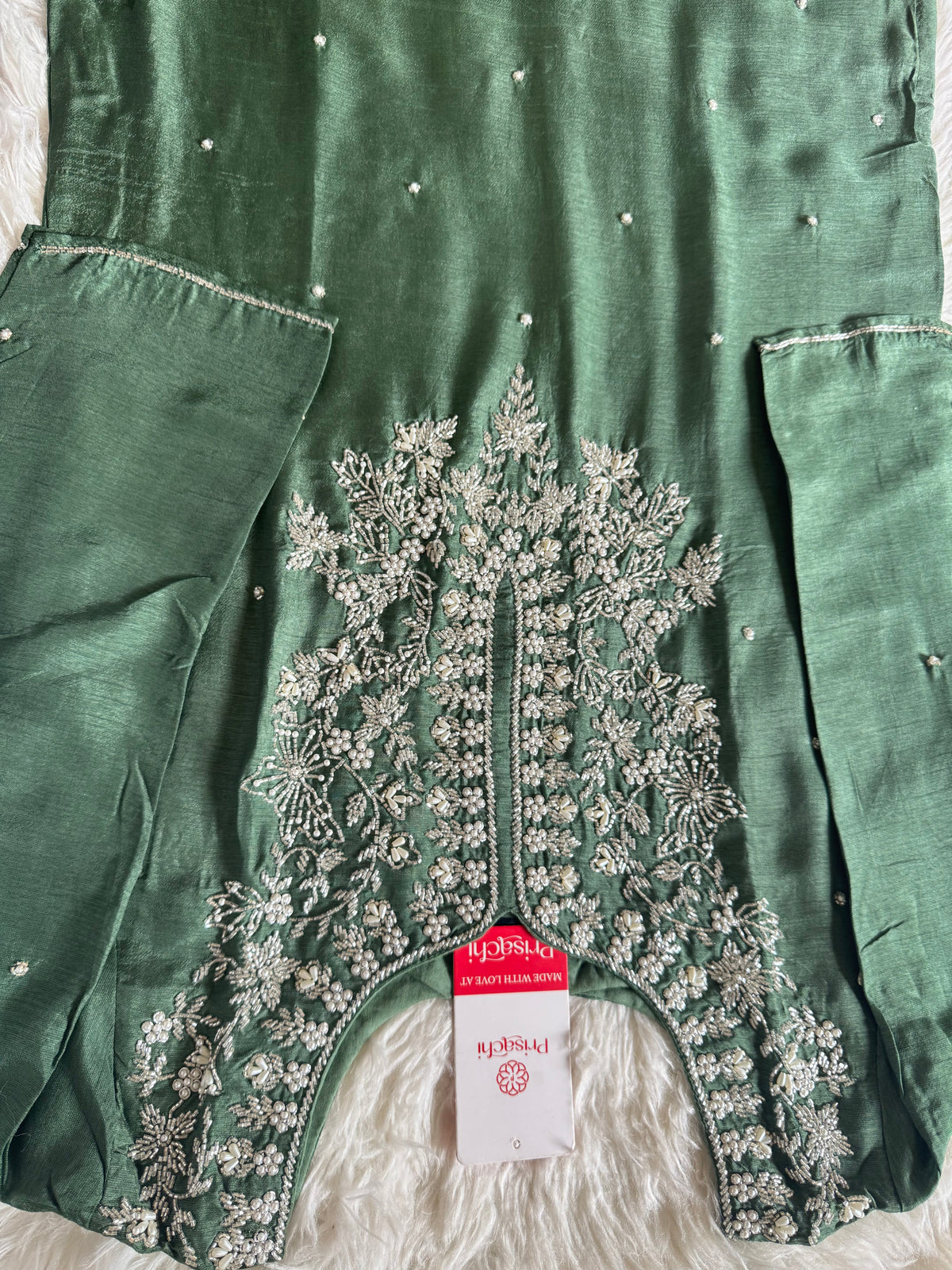 Purple Embroidered kurta bottom with dupatta
