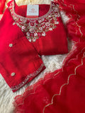 Embroidered kurta Bottom  with dupatta