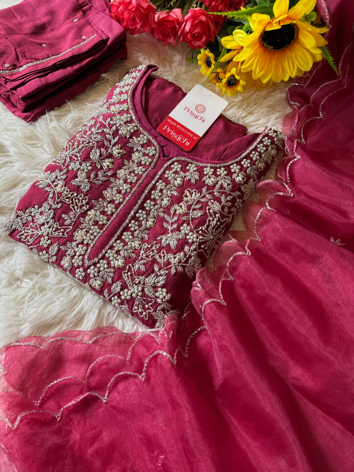 Designer Embroidered kurta pant with dupatta
