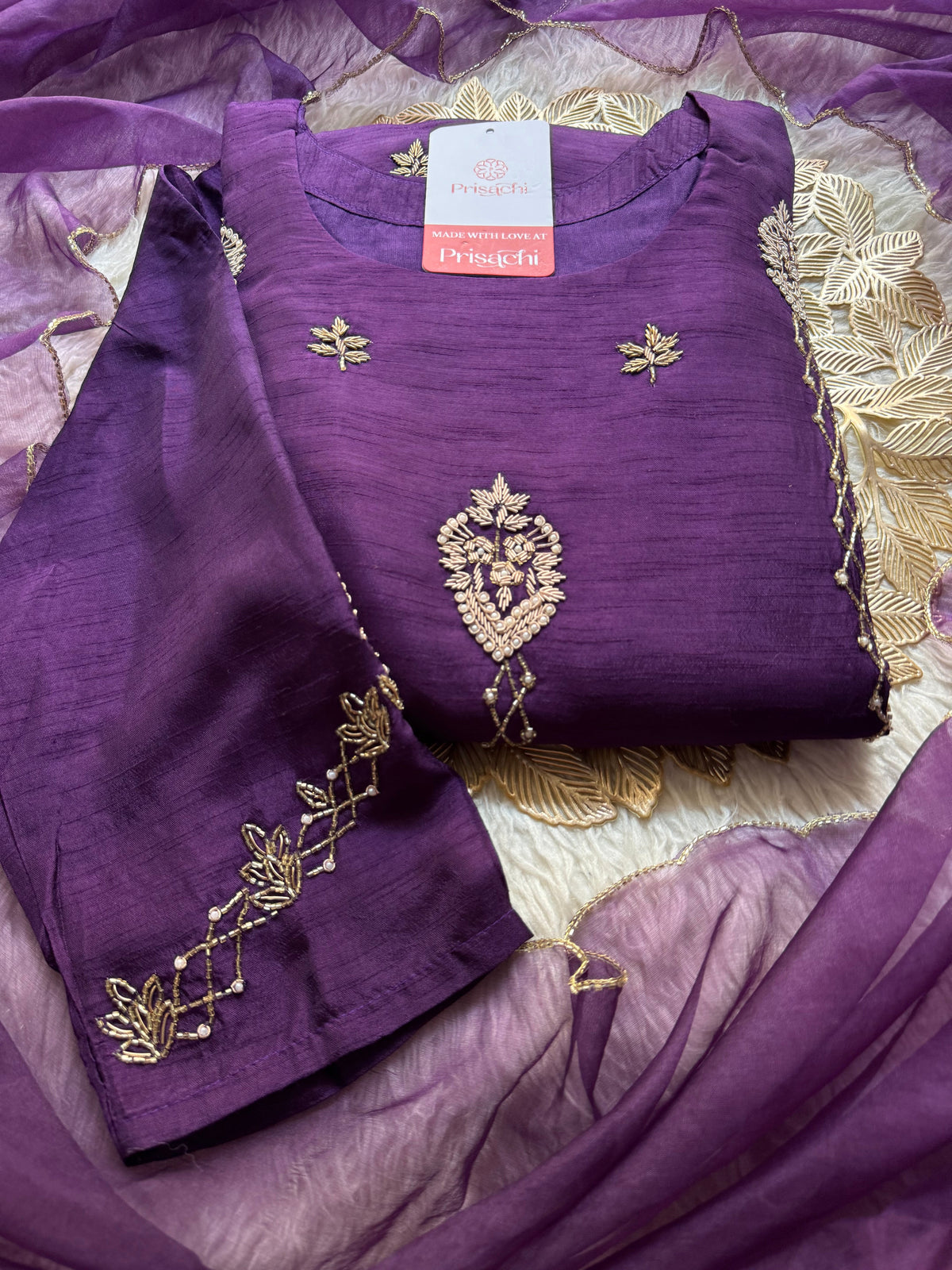 Designer Embroidered kurta set with dupatta
