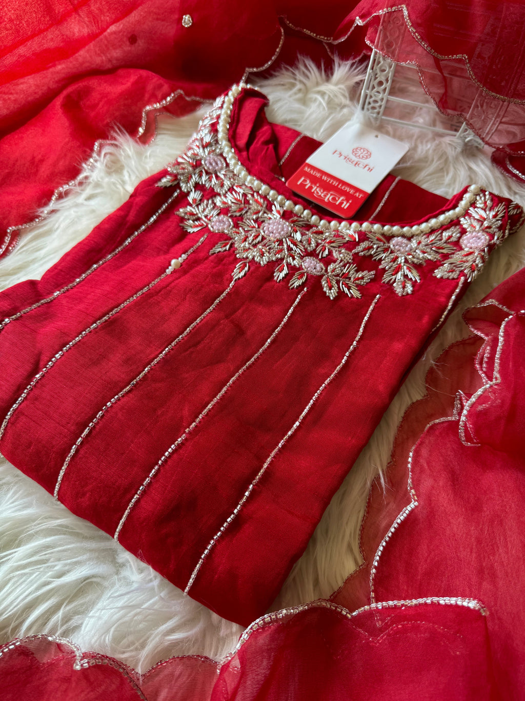 Embroidered kurta Pant  with dupatta