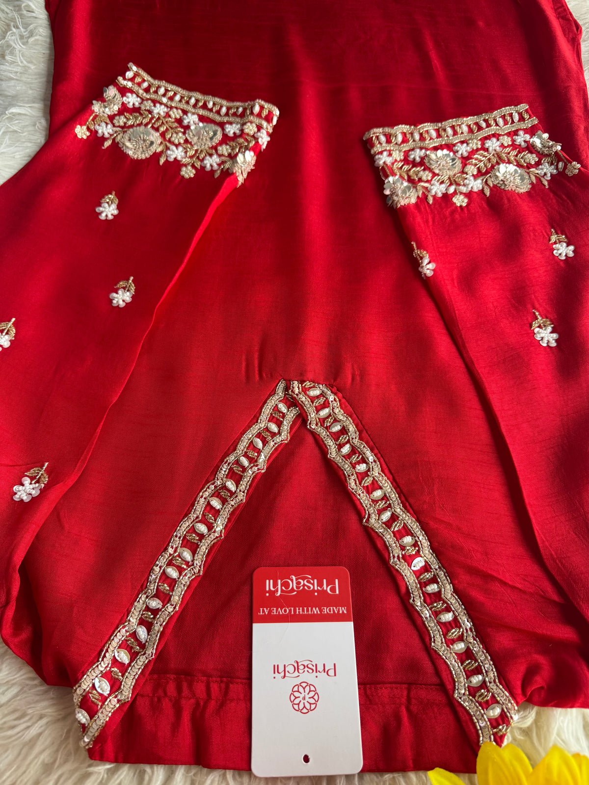 Yellow Embroidered kurta Pant  with dupatta
