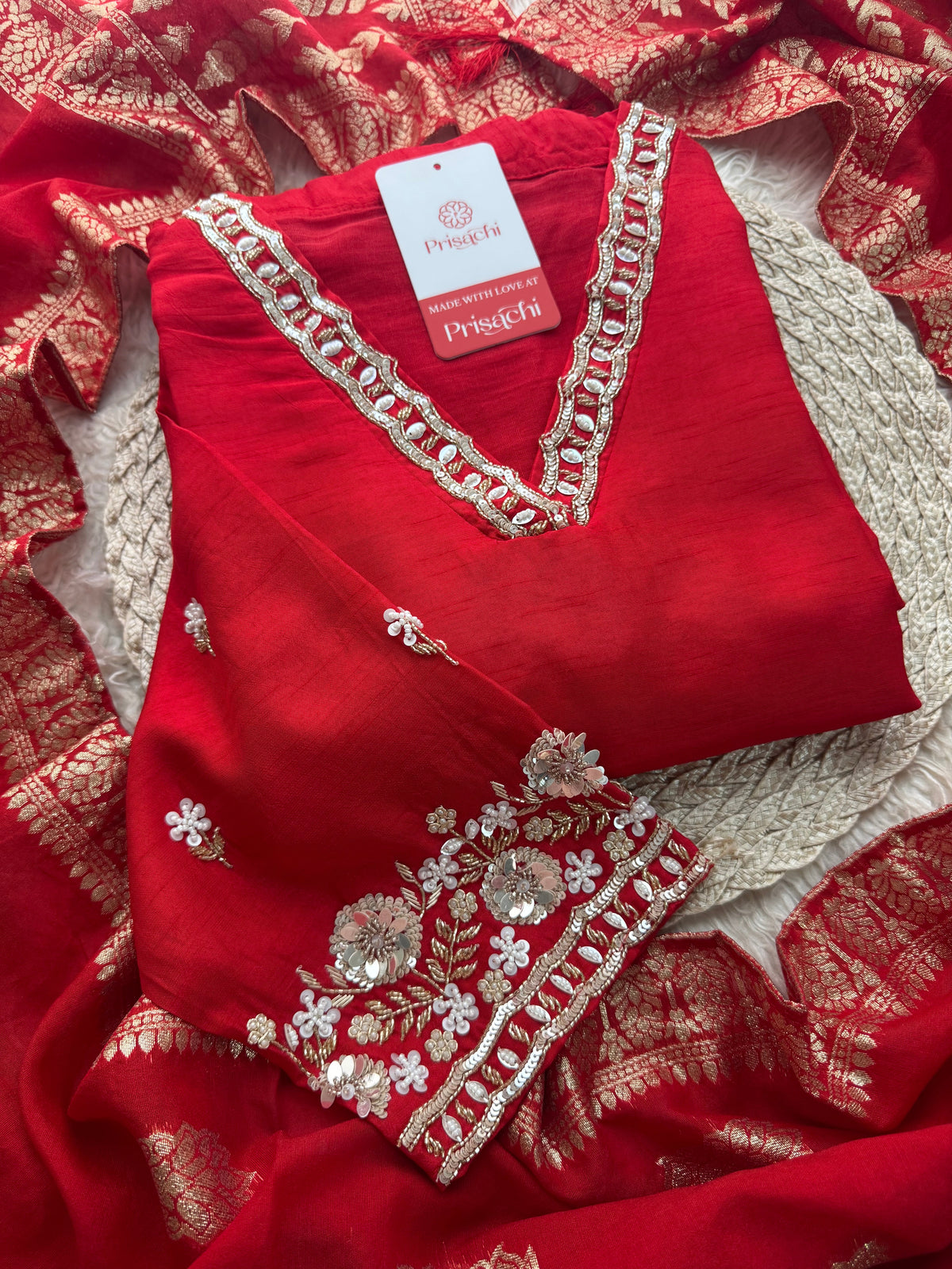 Yellow Embroidered kurta Pant  with dupatta