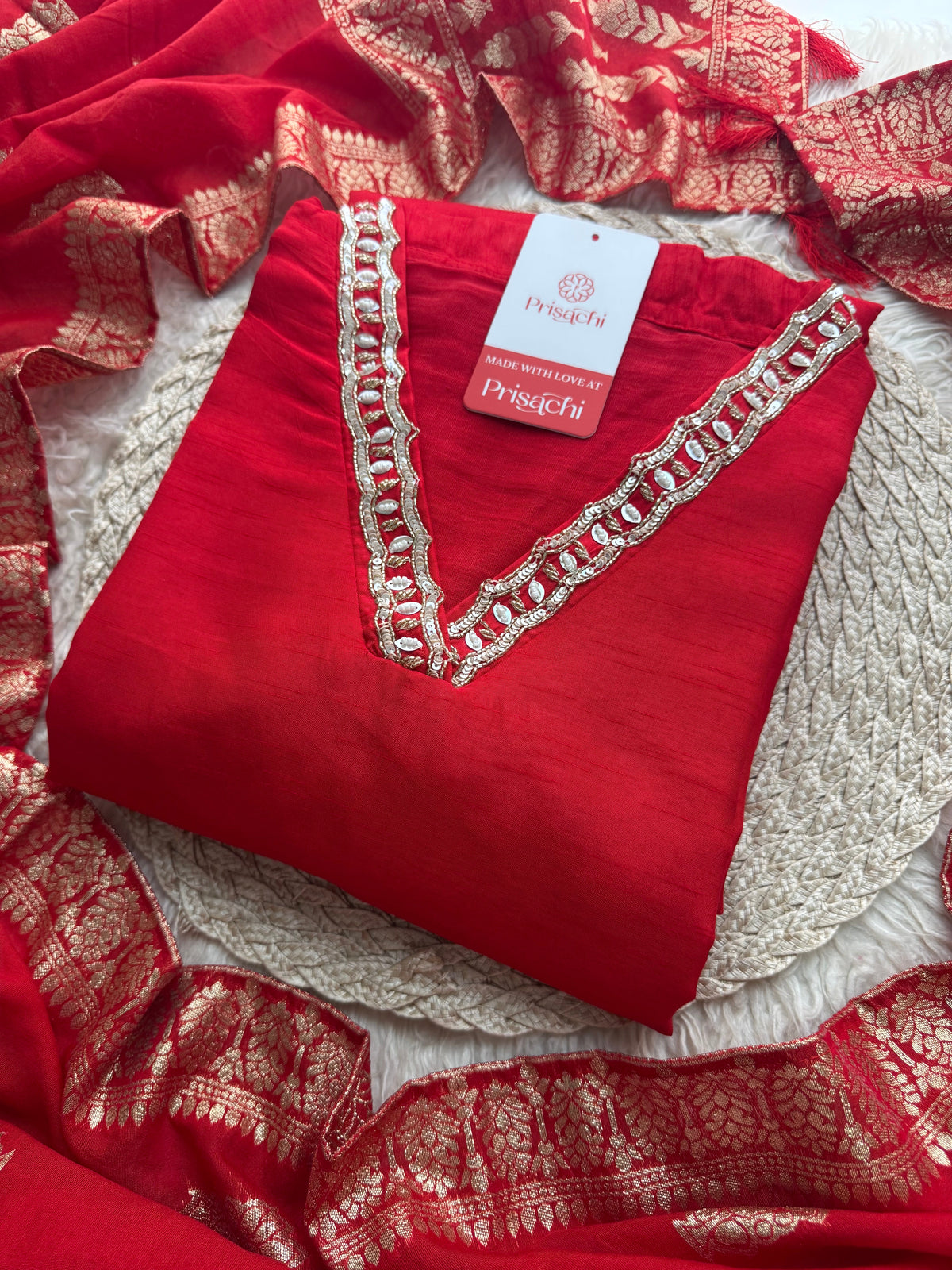 Embroidered kurta Pant  with dupatta