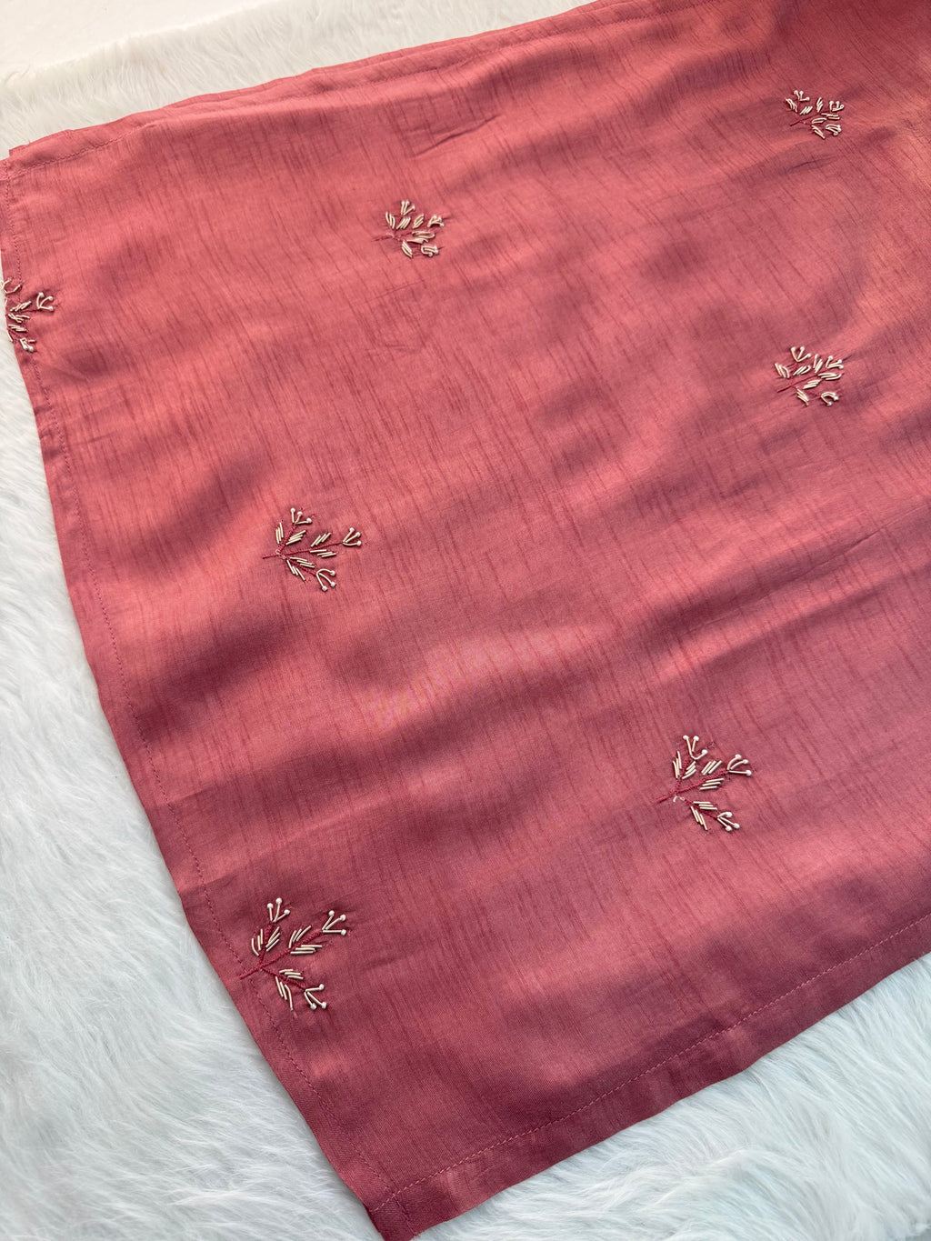 Onion Pink Hand-Embroidered Designer Kurta Set with Pant & Dupatta