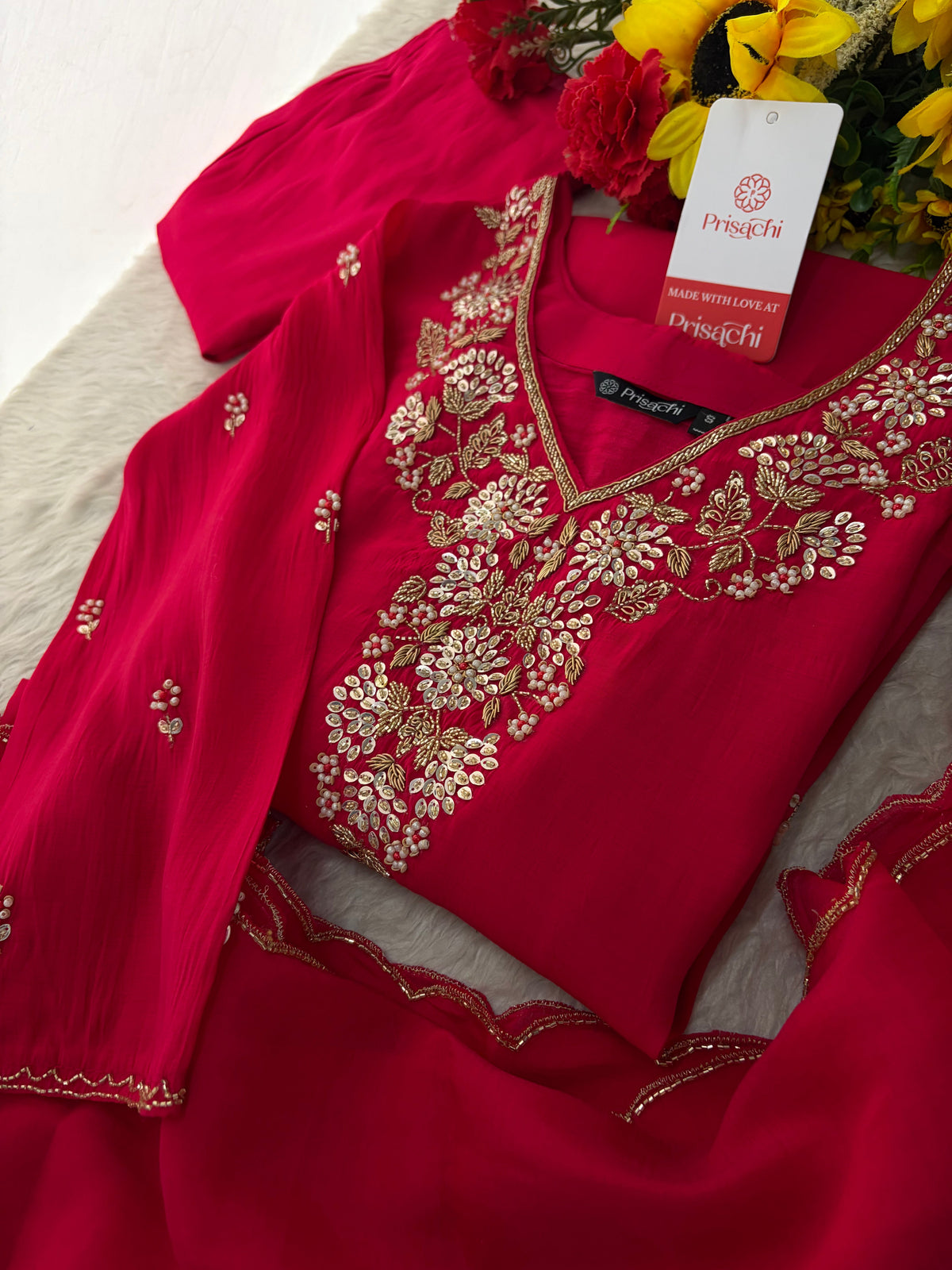 Black Embroidered Kurta Set for Women with Pants & Dupatta | Traditional Festive Wear