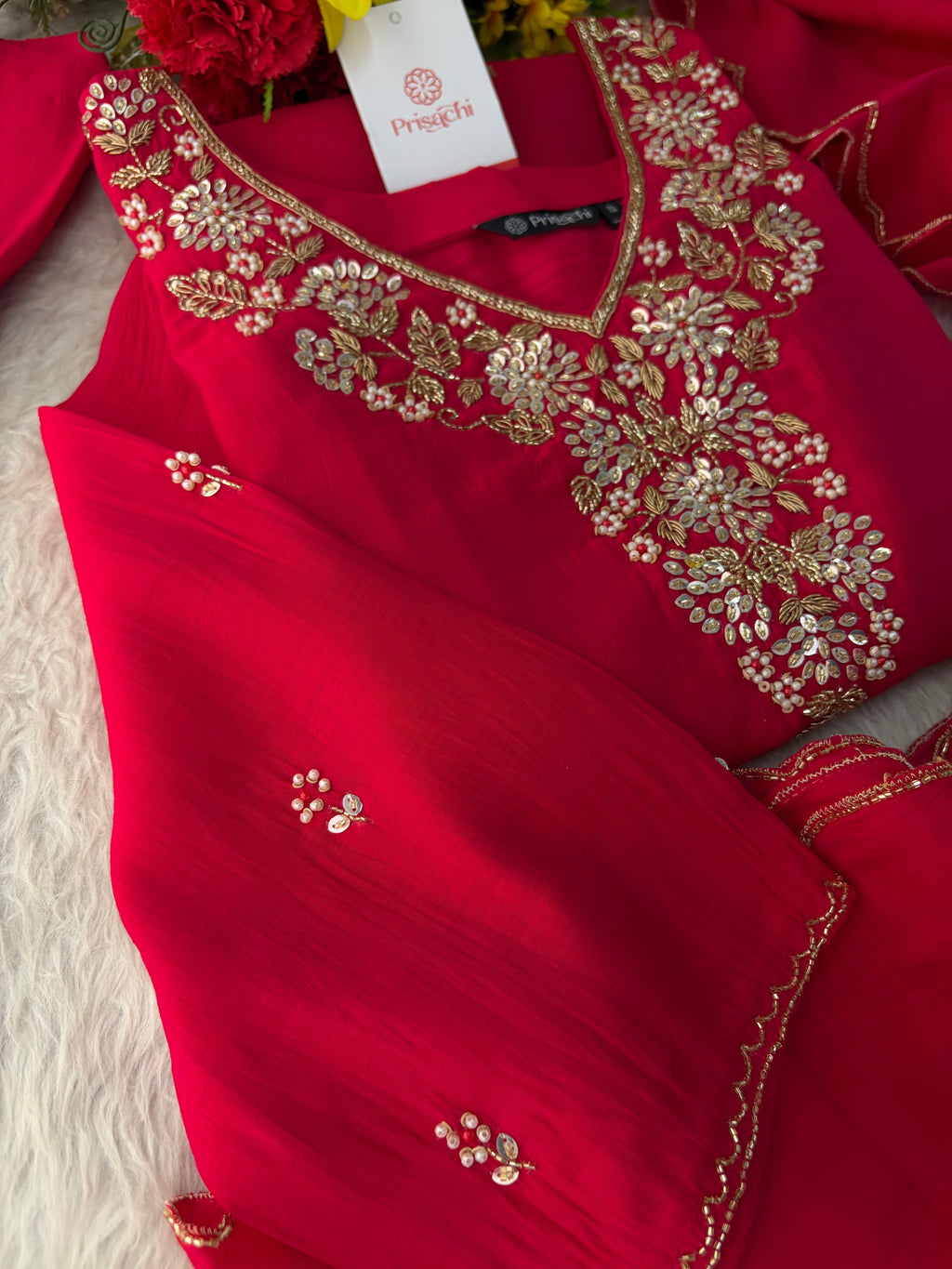 Black Embroidered Kurta Set for Women with Pants & Dupatta | Traditional Festive Wear