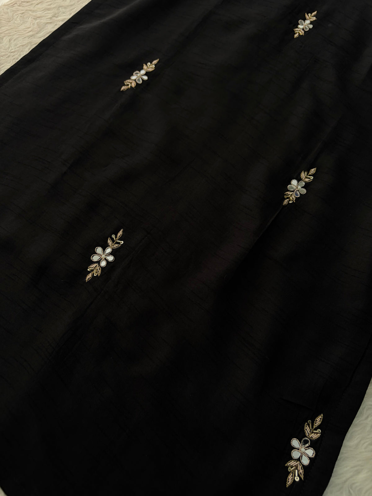 Elegant Black Embroidered Kurta Set for Women with Straight Pants and Dupatta | Festive & Party Wear