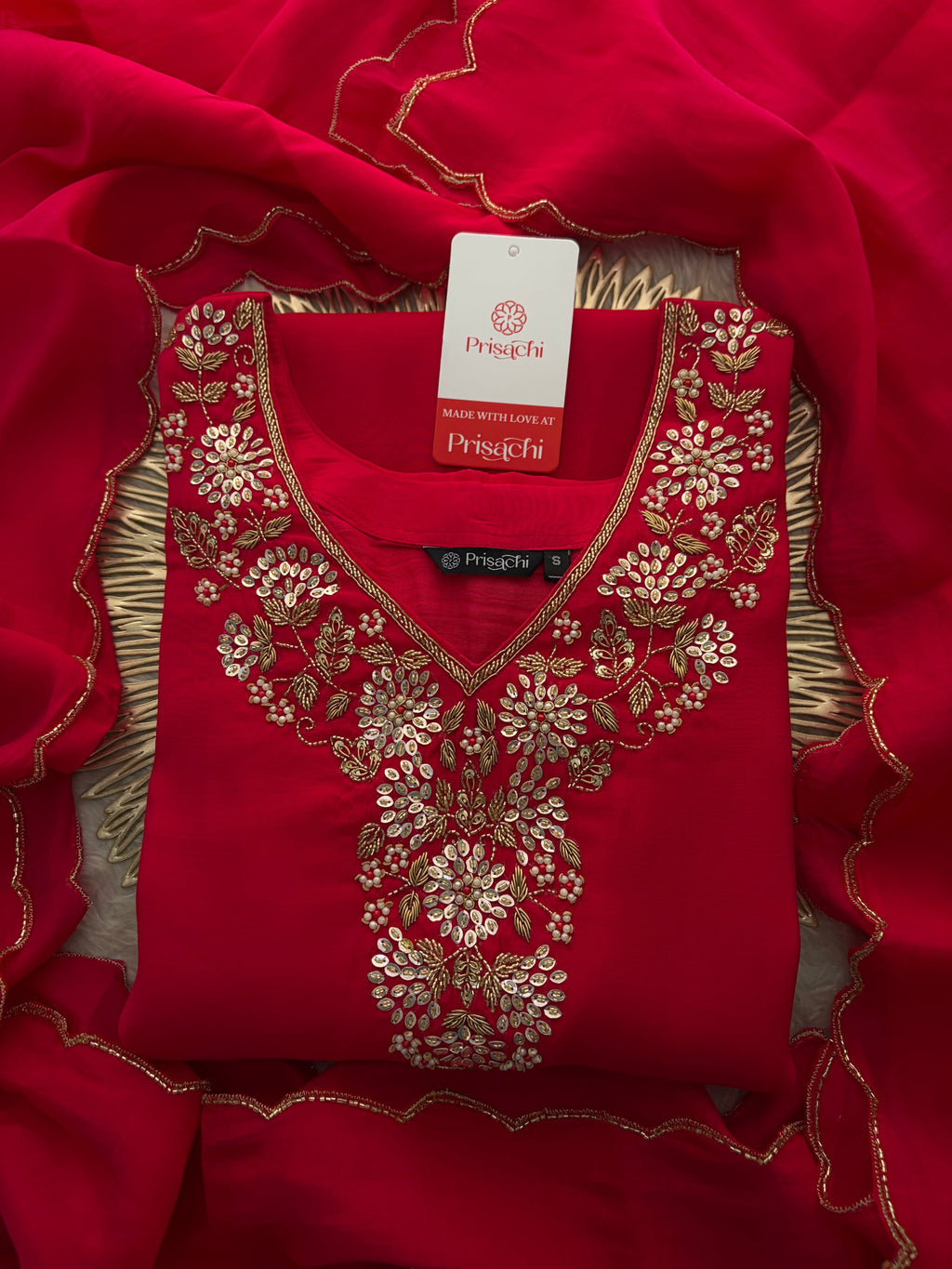 Embroidered Kurta Set for Women with Pants & Dupatta | Ethnic Party and Festive Suit set