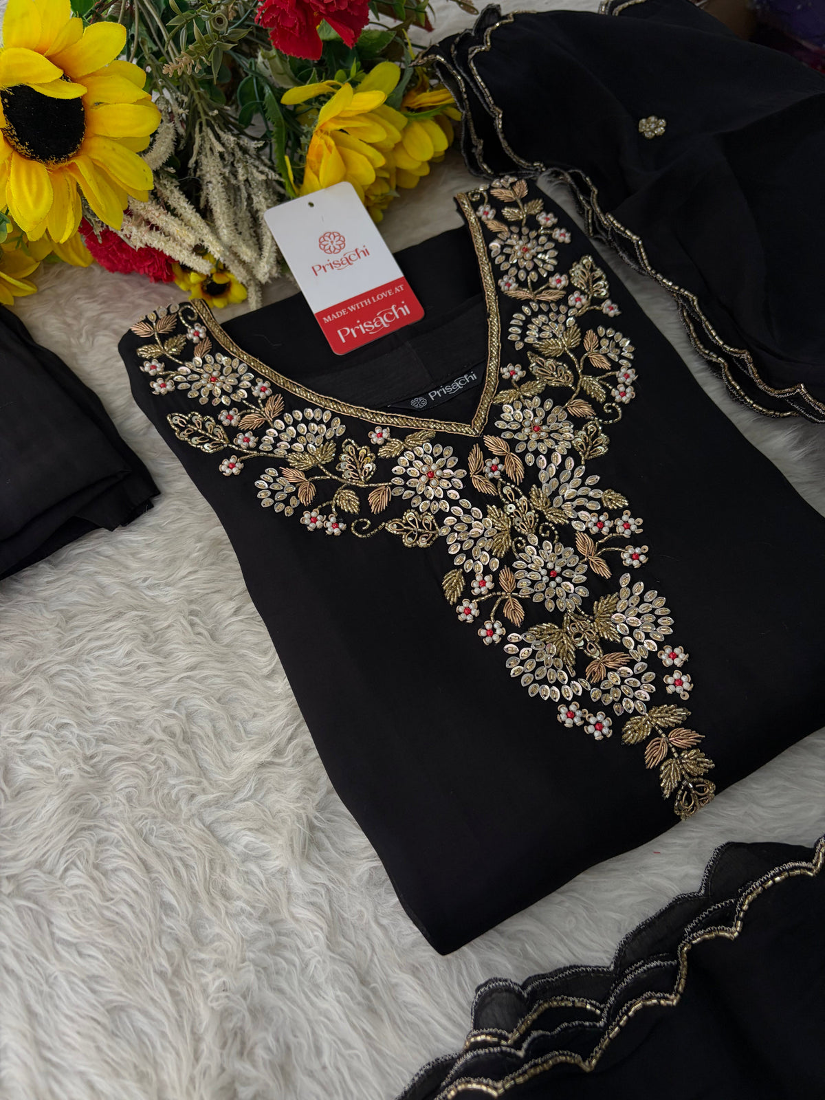 Embroidered Kurta Set for Women with Pants & Dupatta | Ethnic Party and Festive Suit set