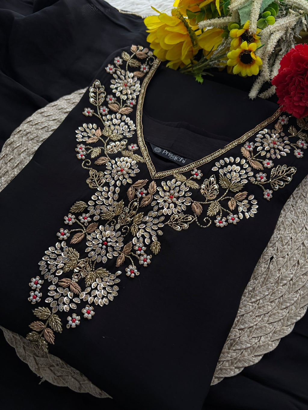 Embroidered Kurta Set for Women with Pants & Dupatta | Ethnic Party and Festive Suit set