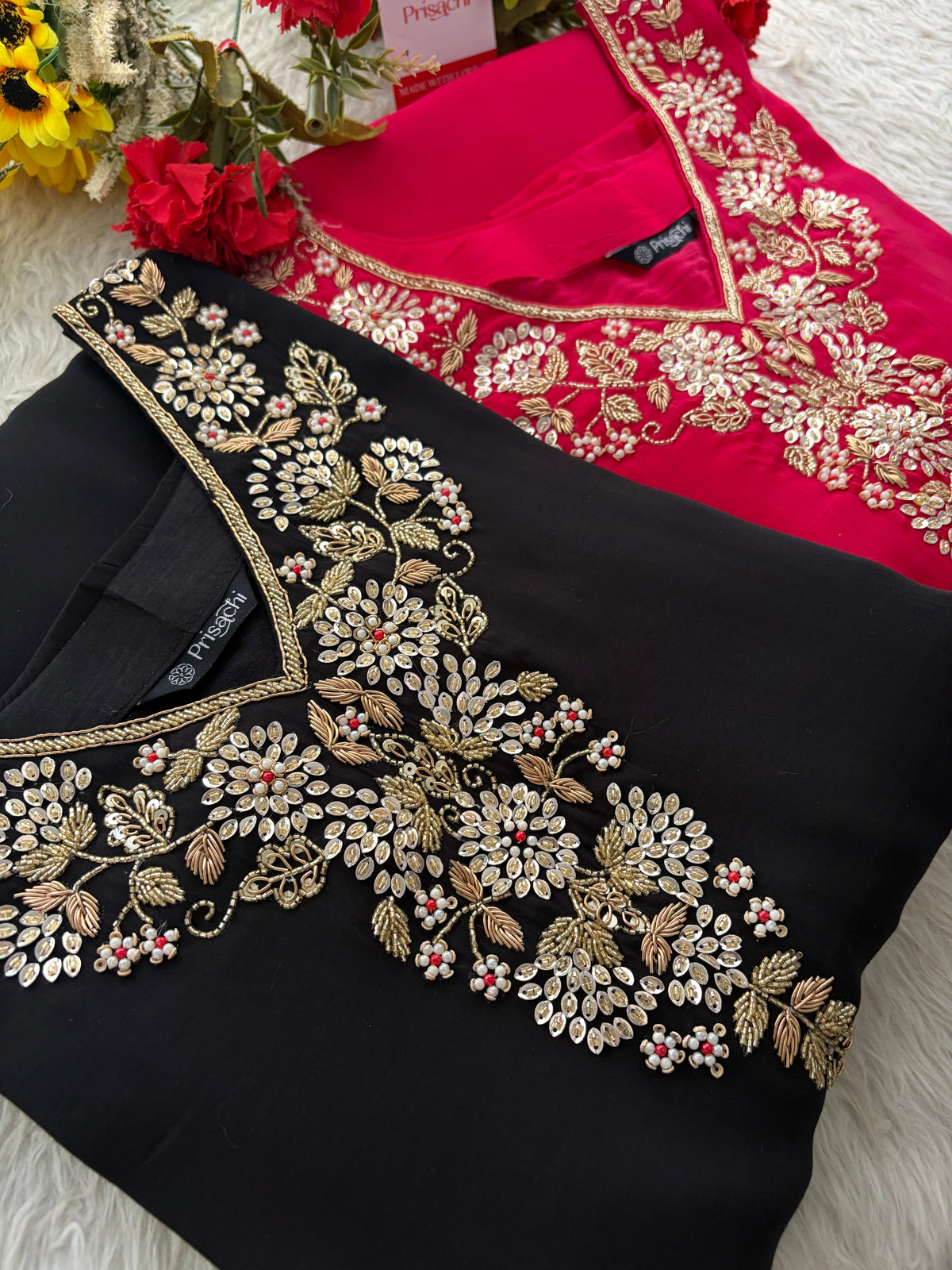 Embroidered Kurta Set for Women with Pants & Dupatta | Ethnic Party and Festive Suit set