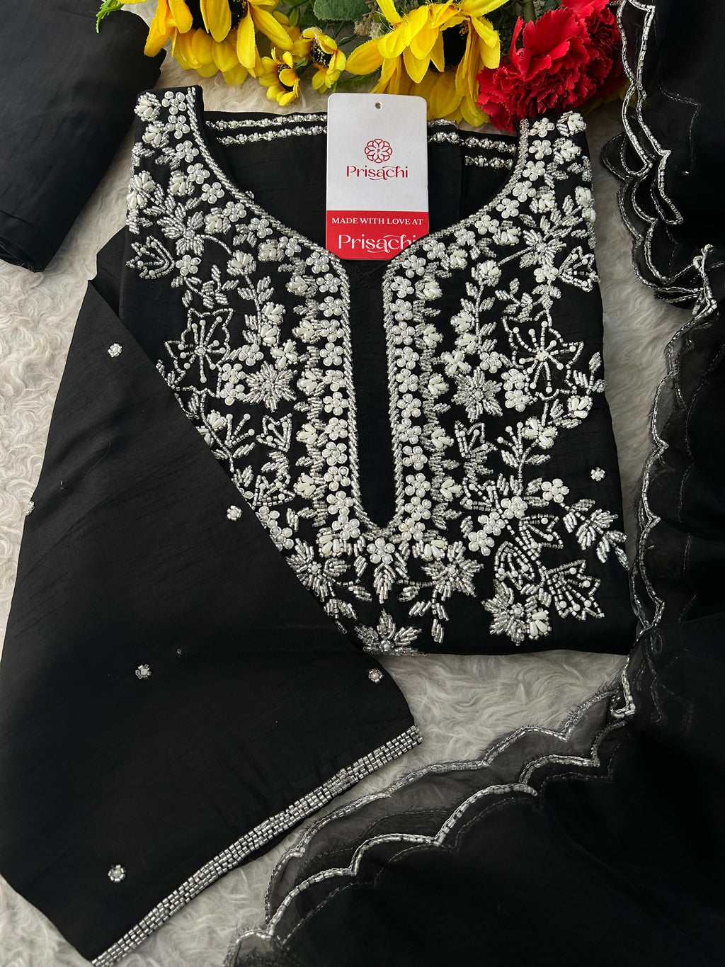 Designer Embroidered kurta pant with dupatta