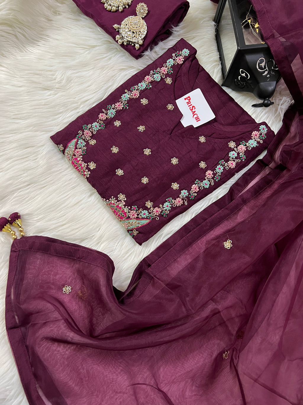 Yellow Embroidered kurta set with dupatta