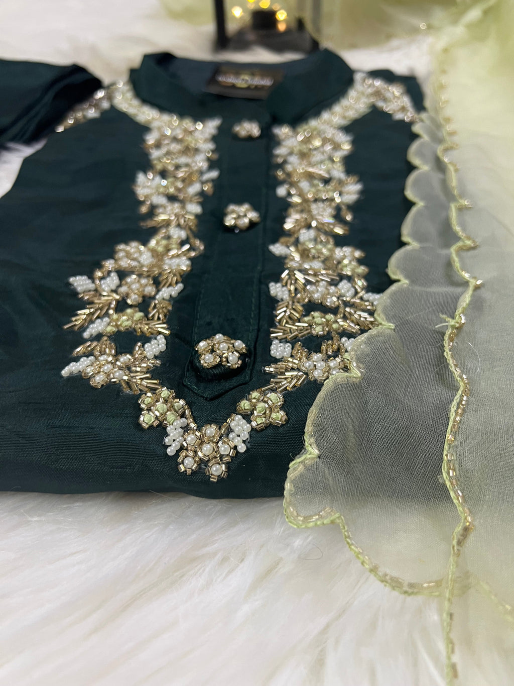 Designer Embroidered Ethnic kurta set with dupatta and pants