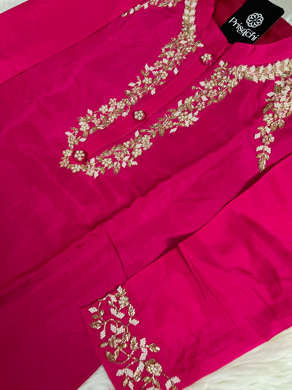Pink embroidered kurta pant with dupatta