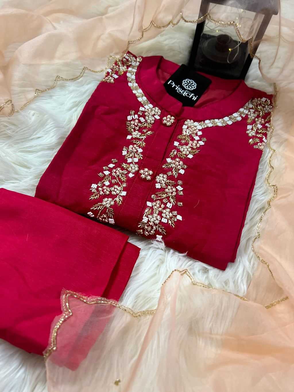 Designer Embroidered Ethnic kurta set with dupatta and pants
