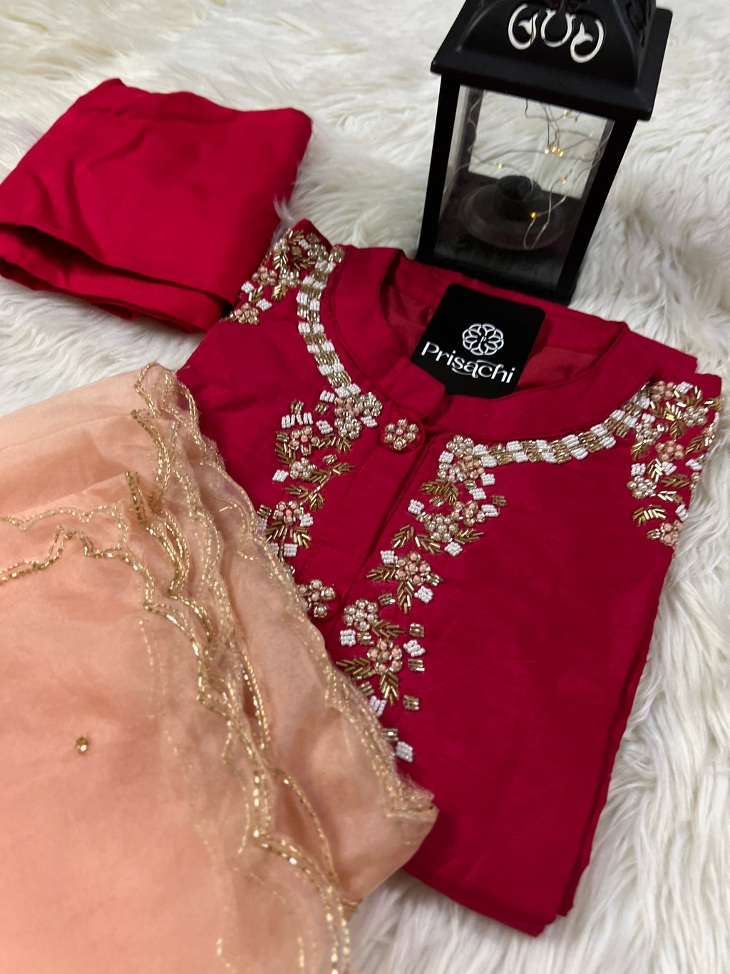 Designer Embroidered Ethnic kurta set with dupatta and pants